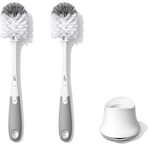 OXO Tot Bottle Brush with Nipple Cleaner and Stand – Gray, 2-Pack OXO Tot Bottle Brush with Nipple Cleaner and Stand – Gray, 2-Pack