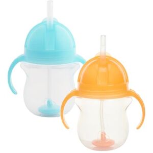 Munchkin Click Lock Tip & Sip Straw Cup Set Baby Toddler Sippy With Straw BPA Free Leakproof Weighted Straw 7oz/207 ml 2 Pack Blue/Orange Munchkin Click Lock Tip & Sip Straw Cup Set Baby Toddler Sippy With Straw BPA Free Leakproof Weighted Straw 7oz/207 ml 2 Pack Blue/Orange