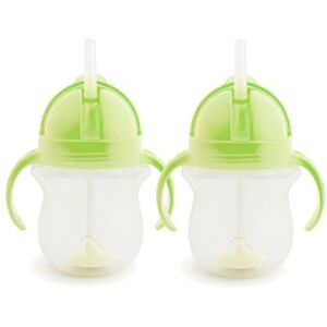 Munchkin Green Click Lock Tip & Sip Straw Cup Set - Baby Toddler Sippy - 7oz/207ml - 2 Pack Munchkin Green Click Lock Tip & Sip Straw Cup Set - Baby Toddler Sippy - 7oz/207ml - 2 Pack