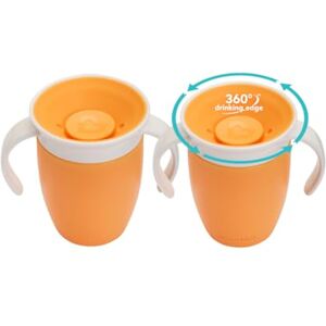 Munchkin Miracle 360 Baby Sippy Cup - Orange - 207 ml 2 Pack Munchkin Miracle 360 Baby Sippy Cup - Orange - 207 ml 2 Pack