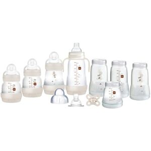 Gp0023u/23 MAM Easy Start Self Sterilising Anti Colic Starter Set, Newborn Bottle Set and Soother, Newborn Essentials, White (Designs May Vary)