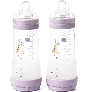 MAM Easy Start Anti-Colic Baby Bottles 2 Pack (2 x 320ml) Self-Sterlising Fast Flow Teats Size 3 Baby Accessories Pink (Various Designs) MAM Easy Start Anti-Colic Baby Bottles 2 Pack (2 x 320ml) Self-Sterlising Fast Flow Teats Size 3 Baby Accessories Pink (Various Designs)