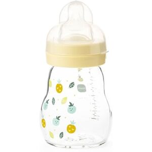 MAM Feel Good Glass Bottle 1 Pack (1 x 170ml) Glass Bottle with Slow Flow Teat Size 1 Baby Accessories for Newborn Yellow (Various Designs) MAM Feel Good Glass Bottle 1 Pack (1 x 170ml) Glass Bottle with Slow Flow Teat Size 1 Baby Accessories for Newborn Yellow (Various Designs)