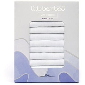 Little Bamboo Muslin Squares Pack, White, 8 Count Little Bamboo Muslin Squares Pack, White, 8 Count