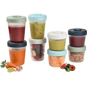 Béaba , Set of 8 Storage Pots, Interlocking, Stackable Pots, Baby food storage container, 100 Percent Airtight, Freezable, Breast Milk, 4 x 150 ml + 4 x 250 ml Béaba , Set of 8 Storage Pots, Interlocking, Stackable Pots, Baby food storage container, 100 Percent Airtight, Freezable, Breast Milk, 4 x 150 ml + 4 x 250 ml