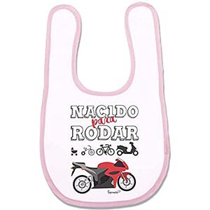 Supermolon 01959 - Pastel Pink Unisex Baby Bib - Born to Roll Supermolon 01959 - Pastel Pink Unisex Baby Bib - Born to Roll