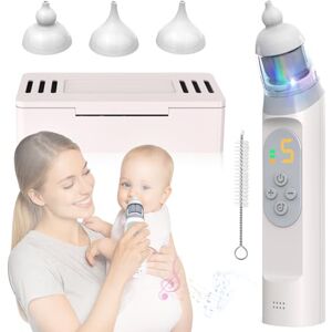 SURFOU Nasal Aspirator Pro for Baby, Portable Baby Nose Cleaner Sucker with 3 Silicone Tips, Adjustable Suction, Newborn and Child Friendly, Electric Nose Suction, Built-in Music & Light SURFOU Nasal Aspirator Pro for Baby, Portable Baby Nose Cleaner Sucker with 3 Silicone Tips, Adjustable Suction, Newborn and Child Friendly, Electric Nose Suction, Built-in Music & Light