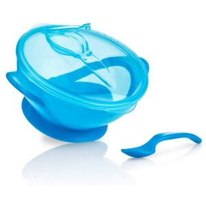 Nuby Easy Go Suction Bowl with Lid and Snap-in Spoon, Colors May Vary Nuby Easy Go Suction Bowl with Lid and Snap-in Spoon, Colors May Vary