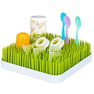little Choice Relaxdays Baby Bottle Drying Rack, Drip Tray, Grass Design, Water Drainer, Plastic, 6.5 x 23.5 x 23.5 cm, Green & White little Choice Relaxdays Baby Bottle Drying Rack, Drip Tray, Grass Design, Water Drainer, Plastic, 6.5 x 23.5 x 23.5 cm, Green & White