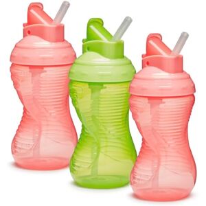 Munchkin Mighty Grip Cups with Straw Trainer Toddler & Baby Bottle with Straw BPA Free Non Spill Leakproof Baby Weaning Cup from 12+ Months Toddler Bottle 10oz/296ml 3 Pack Pink & Green Munchkin Mighty Grip Cups with Straw Trainer Toddler & Baby Bottle with Straw BPA Free Non Spill Leakproof Baby Weaning Cup from 12+ Months Toddler Bottle 10oz/296ml 3 Pack Pink & Green