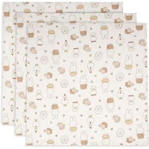 Jollein Muslin Cloths Miffy Family Farm 70x70cm 3 Pack 100% Cotton Baby Burp Cloths OEKO-TEX Certified Jollein Muslin Cloths Miffy Family Farm 70x70cm 3 Pack 100% Cotton Baby Burp Cloths OEKO-TEX Certified