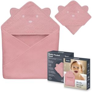 lionelo Baby Hooded Towel 100% Natural Muslin Cotton 80x80cm Absorbent Bath Towel with Hood for Newborns & Toddlers 6 Colours Soft & Breathable, Swaddle Muslin, Nursery Blankets (Pink, 80x80 cm) lionelo Baby Hooded Towel 100% Natural Muslin Cotton 80x80cm Absorbent Bath Towel with Hood for Newborns & Toddlers 6 Colours Soft & Breathable, Swaddle Muslin, Nursery Blankets (Pink, 80x80 cm)