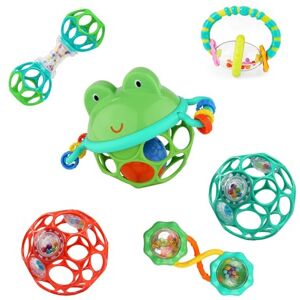 Bright Starts Little Shakers 6Pc Gift Set - BPA-Free Baby Rattles & Teethers Bright Starts Little Shakers 6Pc Gift Set - BPA-Free Baby Rattles & Teethers