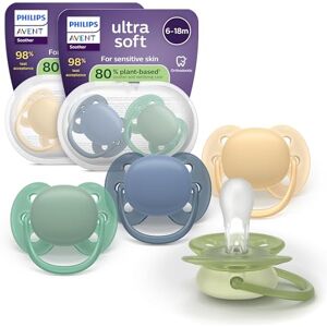 Philips Avent Ultra Soft Soothers Orthodontic Design, for Babies 6-18 Months, Flexible Shield, Silicone Symmetrical Teat, BPA-Free, 2 Sterilizing Cases, 4 Pack, SCF091/53 Philips Avent Ultra Soft Soothers Orthodontic Design, for Babies 6-18 Months, Flexible Shield, Silicone Symmetrical Teat, BPA-Free, 2 Sterilizing Cases, 4 Pack, SCF091/53