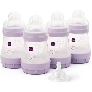 MAM Easy Start Anti-Colic Baby Bottles 4 Pack (4X 160ml) Self-Sterilising Baby Milk Bottle Slow Flow Teats Size 1 + 1x Medium Flow Teat Size 2 Iris (Various Designs) MAM Easy Start Anti-Colic Baby Bottles 4 Pack (4X 160ml) Self-Sterilising Baby Milk Bottle Slow Flow Teats Size 1 + 1x Medium Flow Teat Size 2 Iris (Various Designs)