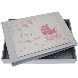 WHITE COTTON CARDS Granny's Boasting Book Tiny Album (Pink Pram and Bunting) WHITE COTTON CARDS Granny's Boasting Book Tiny Album (Pink Pram and Bunting)