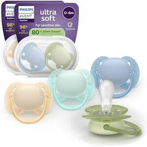 Philips Avent Ultra Soft Soothers Orthodontic Design, for Babies 0-6 Months, Flexible Shield, Silicone Symmetrical Teat, BPA-Free, 2 Sterilizing Cases, 4 Pack, SCF091/50 Philips Avent Ultra Soft Soothers Orthodontic Design, for Babies 0-6 Months, Flexible Shield, Silicone Symmetrical Teat, BPA-Free, 2 Sterilizing Cases, 4 Pack, SCF091/50