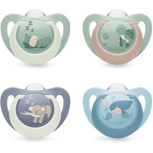 NUK First Choice Baby Dummies 6-18 Months Orthodontic Soothers Soothes 99% of Babies** Blue 4 Count NUK First Choice Baby Dummies 6-18 Months Orthodontic Soothers Soothes 99% of Babies** Blue 4 Count
