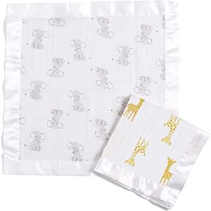 aden + anais Essentials Issie Security Blanket, Super Soft 100% Cotton Muslin, Satin Trim, 2 Pack, Safari Babes 2 Count (Pack of 1) aden + anais Essentials Issie Security Blanket, Super Soft 100% Cotton Muslin, Satin Trim, 2 Pack, Safari Babes 2 Count (Pack of 1)
