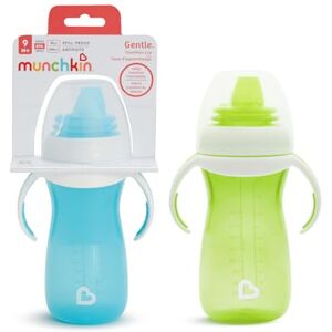 Munchkin Gentle Transition Sippy Cup - Leak-proof, 10 oz, Blue & Green, for 9+ months Munchkin Gentle Transition Sippy Cup - Leak-proof, 10 oz, Blue & Green, for 9+ months
