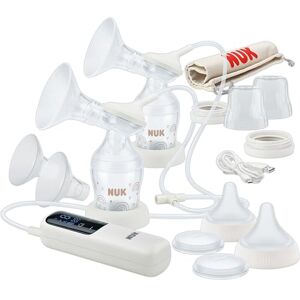 NUK Soft & Easy Double Electric Breast Pump 100% Silicone Soft Cups Small, Lightweight & Quiet Rechargeable Battery for Travel 24mm & 27mm Cups 2 x Perfect Match Baby Bottles NUK Soft & Easy Double Electric Breast Pump 100% Silicone Soft Cups Small, Lightweight & Quiet Rechargeable Battery for Travel 24mm & 27mm Cups 2 x Perfect Match Baby Bottles