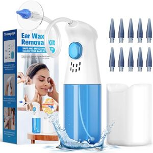 HIYAA Ear Wax Removal Kit, Ear Cleaner Ear Irrigation System for Effective Ear Wax Removal, Ear Cleaning Kit Features 10 Replaceable Tips for Home Use HIYAA Ear Wax Removal Kit, Ear Cleaner Ear Irrigation System for Effective Ear Wax Removal, Ear Cleaning Kit Features 10 Replaceable Tips for Home Use