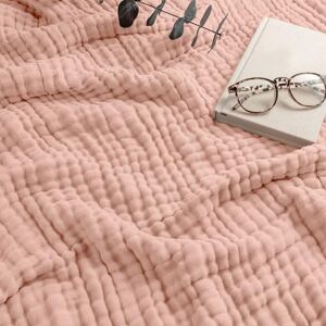 Comfy Cubs Adult Muslin Blanket Twin, 229 x 168 cm Soft, Six-Layered, Lightweight, Breathable Cotton Blanket for All Seasons Machine Washable, Stylish Home Decor Blush Comfy Cubs Adult Muslin Blanket Twin, 229 x 168 cm Soft, Six-Layered, Lightweight, Breathable Cotton Blanket for All Seasons Machine Washable, Stylish Home Decor Blush