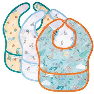 Hippychick Baby Weaning Bib, Waterproof Bibs with Pockets, for 6-24 Months, Little Bib 3 Pack English Garden Hippychick Baby Weaning Bib, Waterproof Bibs with Pockets, for 6-24 Months, Little Bib 3 Pack English Garden