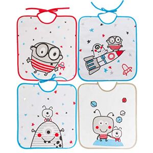 Ti TIN Baby Bibs - Cotton, Waterproof, Space Cartoon - 0-12 Months Ti TIN Baby Bibs - Cotton, Waterproof, Space Cartoon - 0-12 Months