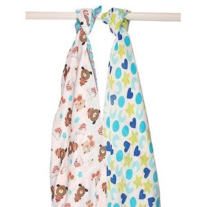 Ti TIN Muslin Made of Natural Anti-Mites Bamboo Soft Baby Gauze with Figures and Animals Print Can Be Used as Roll or Sheet 120 x 120 cm Ti TIN Muslin Made of Natural Anti-Mites Bamboo Soft Baby Gauze with Figures and Animals Print Can Be Used as Roll or Sheet 120 x 120 cm