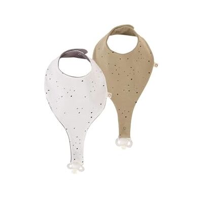 LITTLE GUSTO Waterproof Baby Bandana Dribble Bibs, Dummy Holder, Pacifier Clip, Drooling and Teething, Adjustable Snaps, Certified Organic Cotton, Pack of 2, Cosmos Patterned LITTLE GUSTO Waterproof Baby Bandana Dribble Bibs, Dummy Holder, Pacifier Clip, Drooling and Teething, Adjustable Snaps, Certified Organic Cotton, Pack of 2, Cosmos Patterned