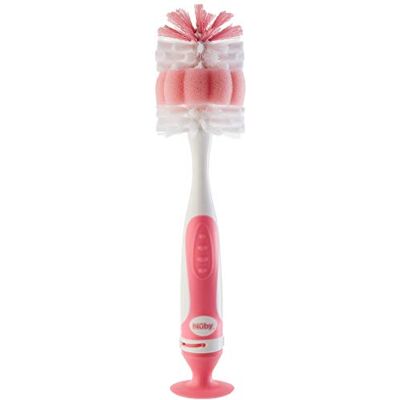 Nuby Bottle Brush and teats with Suction Cup Pink Nuby Bottle Brush and teats with Suction Cup Pink