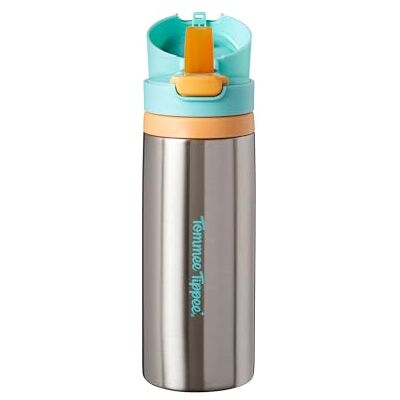 Tommee Tippee Stainless Steel Toddler Water Bottle with Straw, 500ml, 24m+ Toddler essential; insulated stainless steel; silicone straw; keeps drinks warm; 500ml capacity; leak and shake-proof Tommee Tippee Stainless Steel Toddler Water Bottle with Straw, 500ml, 24m+ Toddler essential; insulated stainless steel; silicone straw; keeps drinks warm; 500ml capacity; leak and shake-proof