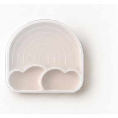 Ally KIDS Baby Plate with Suction Cup in Food Silicone, 3 Compartments, with Lid for Preservation. Beige Ally KIDS Baby Plate with Suction Cup in Food Silicone, 3 Compartments, with Lid for Preservation. Beige