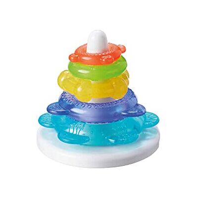 Nuby IcyBite Stacking Rings – Soothing Teether Multiple Teething Surfaces Refrigerator Safe Suitable from 6 Months Plus Nuby IcyBite Stacking Rings – Soothing Teether Multiple Teething Surfaces Refrigerator Safe Suitable from 6 Months Plus