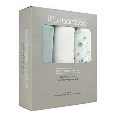 Little Bamboo - Whisper - 3 Pack - Muslin Baby Wrap Little Bamboo - Whisper - 3 Pack - Muslin Baby Wrap