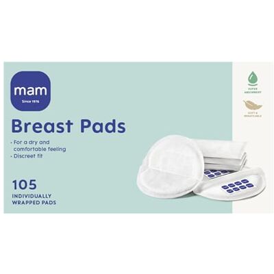 MAM Breast Pads, 105 Pack, Discreet & Highly Absorbent MAM Breast Pads, 105 Pack, Discreet & Highly Absorbent