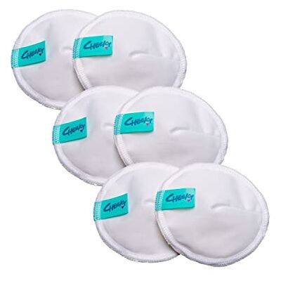 Cheeky Wipes Reusable Breast Pads 3 Pairs Washable Breast Pads (White Shaped) Cheeky Wipes Reusable Breast Pads 3 Pairs Washable Breast Pads (White Shaped)