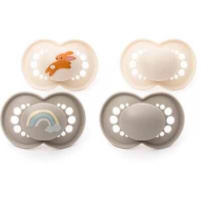 MAM Original Soothers 6-18 Months 4 Pack Sustainable Materials Baby Accessories Beige (Various Designs) MAM Original Soothers 6-18 Months 4 Pack Sustainable Materials Baby Accessories Beige (Various Designs)