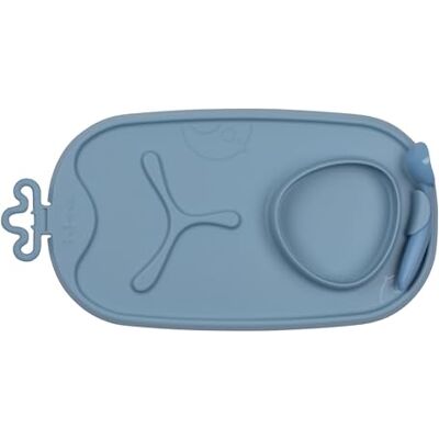 b.box - Roll Go - Blue - Silicone mat - Baby dishes b.box - Roll Go - Blue - Silicone mat - Baby dishes