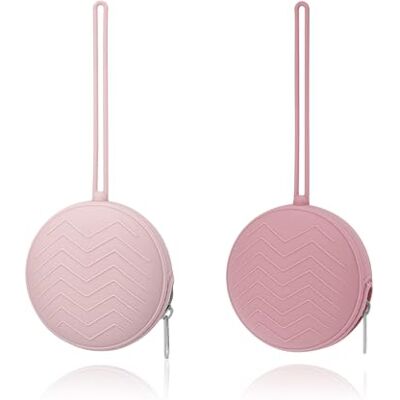 SubTack Silicone Dummy Cases Set 2 Pack Pacifier Holder Portable Dummy Holder Cases for Soothers, Dummies 0-6 Months, Newborn Essentials Travel-Friendly, Purple and Pink SubTack Silicone Dummy Cases Set 2 Pack Pacifier Holder Portable Dummy Holder Cases for Soothers, Dummies 0-6 Months, Newborn Essentials Travel-Friendly, Purple and Pink