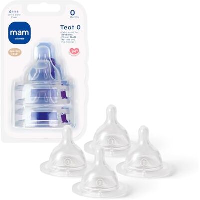 MAM Extra-Slow Flow Size 0 SkinSoft Silicone Teat MAM Extra-Slow Flow Size 0 SkinSoft Silicone Teat