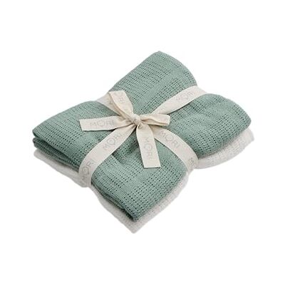 MORI Baby Muslin Cellular Blanket in Organic Cotton & Bamboo, Pack of 2 Folds easily into changing bags for travel, keeping newborns cosy in cots or prams with a lightweight, durable knit. MORI Baby Muslin Cellular Blanket in Organic Cotton & Bamboo, Pack of 2 Folds easily into changing bags for travel, keeping newborns cosy in cots or prams with a lightweight, durable knit.