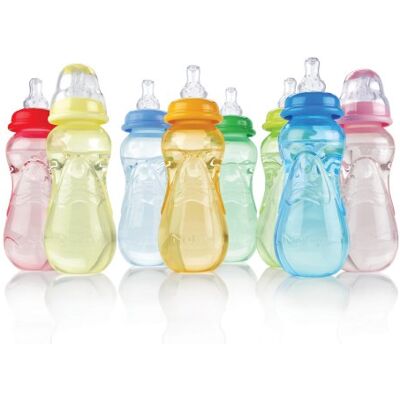 Nuby Non-Drip Standard Neck Bottles, 10 Ounce, Colors May Vary, 3 Count (Pack of 1) Nuby Non-Drip Standard Neck Bottles, 10 Ounce, Colors May Vary, 3 Count (Pack of 1)