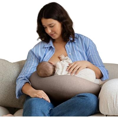 bbhugme Adjustable Nursing Pillow Breastfeeding, Bottle Feeding, Baby Support Adjustable Firmness and Fit Washable Pillow Cover Hazel Brown/Stone bbhugme Adjustable Nursing Pillow Breastfeeding, Bottle Feeding, Baby Support Adjustable Firmness and Fit Washable Pillow Cover Hazel Brown/Stone