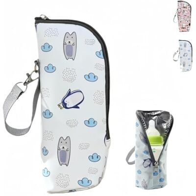 HUANYO Cute Animal Print Insulated Baby Bottle Bag – Thermal Bag to Keep Milk Warm or Cold, Fits Most Standard Bottles (Penguin) HUANYO Cute Animal Print Insulated Baby Bottle Bag – Thermal Bag to Keep Milk Warm or Cold, Fits Most Standard Bottles (Penguin)
