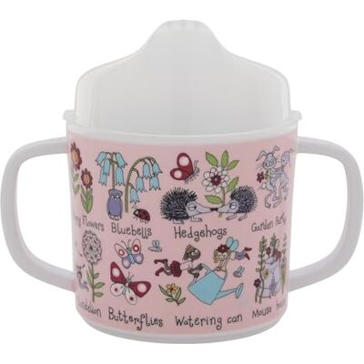 Tyrrell Katz Two-Handled Sippy Cup for Toddlers, Free Flow (No Valve), Removable Lid for Transition to an Open Beaker, Anti-Slip Base, BPA Free, Detailed Secret Garden Illustrations Tyrrell Katz Two-Handled Sippy Cup for Toddlers, Free Flow (No Valve), Removable Lid for Transition to an Open Beaker, Anti-Slip Base, BPA Free, Detailed Secret Garden Illustrations