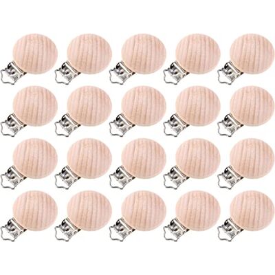 EETU GLASSNOBLE Pacifier Clip,20Pcs/Lot Wooden Clip Diy Dummy Clip Chains Baby Teether Soother Clasp 35Mm EETU GLASSNOBLE Pacifier Clip,20Pcs/Lot Wooden Clip Diy Dummy Clip Chains Baby Teether Soother Clasp 35Mm