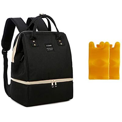 Zyorenc Large Breastmilk Cooler Bag with Ice Pack Changing Backpack Insulated Baby Bottle Bag for Nursing Mother Breast Pump USB Zyorenc Large Breastmilk Cooler Bag with Ice Pack Changing Backpack Insulated Baby Bottle Bag for Nursing Mother Breast Pump USB