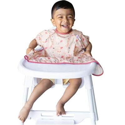 Tidy Tot ®™ Cover & Catch™ Weaning Bib with Short Sleeves. Attaches to Highchairs with Suction for Mess Proof Baby Feeding. Waterproof Short Sleeved Bibs. Coverall BLW Bibs. Travel Bag Included. Tidy Tot ®™ Cover & Catch™ Weaning Bib with Short Sleeves. Attaches to Highchairs with Suction for Mess Proof Baby Feeding. Waterproof Short Sleeved Bibs. Coverall BLW Bibs. Travel Bag Included.